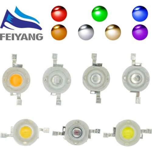 10pcs 3W High Power 3.2V LED Beads Light Diode LED Chip SMD Warm White Red Green Blue Yellow For Downlight DIY Lamp Bulb