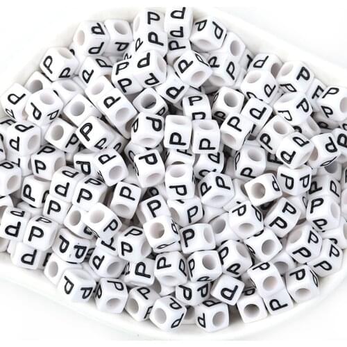 Mixed Letter Acrylic Beads Round Flat Alphabet Digital Cube Loose Spacer Beads For Jewelry Making Handmade Diy Bracelet Necklace