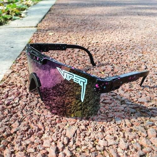 2021 New high quality oversized Sun glasses polarized mirrored RED lens tr90 frame uv400 protection Men Sport pit viper