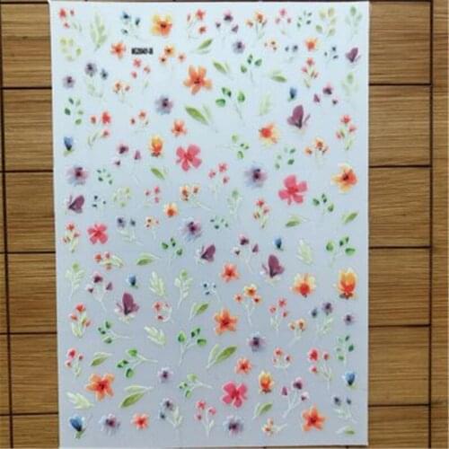 3d DIY Japanese Style Fashion Hot Selling Traceless Nail Stickers Back Glue Adhesive Paper Sticker for Nails Decoration Manicure