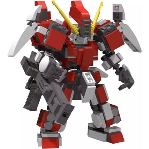 441Pcs Original Design Mecha Warrior Building Blocks Toys For Children Armor Robots Anime Figure Model 14cm Action Soldier Dolls