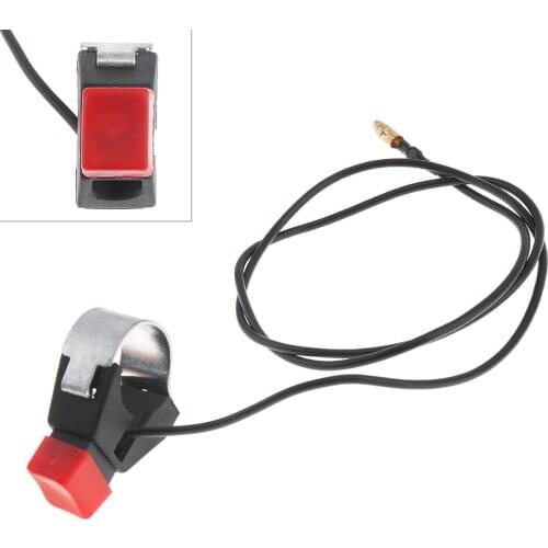 Motorcycle Switch Accessories Black 22MM Steering Wheel Square Start Button Flameout Switch for Motorcycle Motorbike Universal