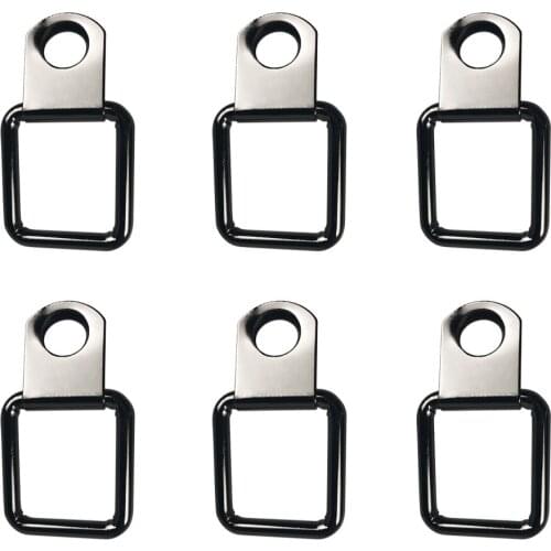 6 Pack D Ring Tie Down Anchors D-Rings Anchor Trailer Anchors Points with Mounting Bracket Tie