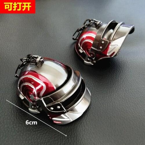 2PCS/Set Game PUBG Keychain Cosplay Accessories Armor Level 3 Helmet Keychain Alloy Props Pendant PUBG Fans Holder Toy Gifts