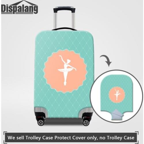 Dispalang Stylish Ballet Print Protective Luggage Cover 18-30 inch Case Dancing Girls Travel Elastic Suitcase Cover with Zipper