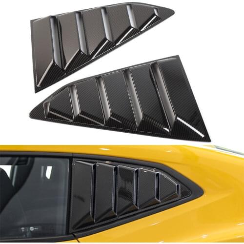 Carbon Fiber Color ABS Rear Side Window Vent Cover Trim Interior Mouldings For Chevrolet Camaro 17+ Accessories Car Styling