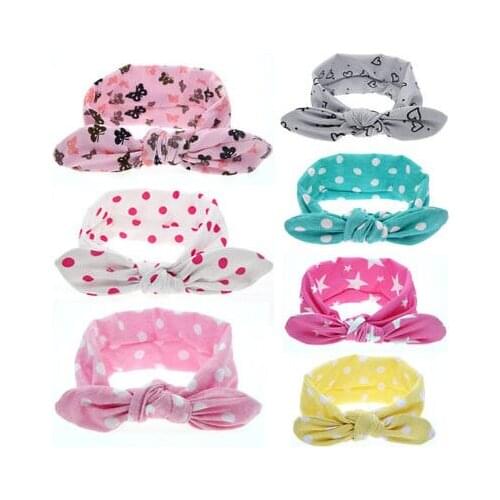 Newborn Infant Hair Band Accessories Children Rabbit Ears Elastic Baby Headwear 7 Colours