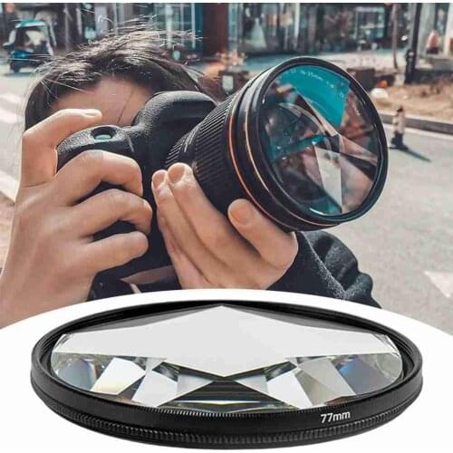 Dslr Camera Filter 77mm Pentaprism Kaleidoscope Foreground Prism For Nikon Filter Blur Photography Lens Accessories X1G2