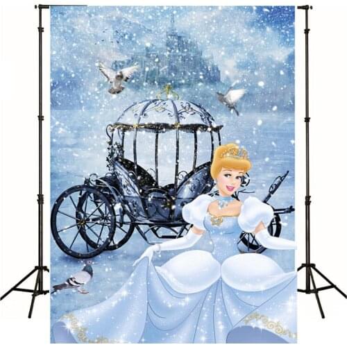 Fairy Pumpkin Carriage Princess Photography Background Backdrop Children Birthday Party Decoration Theatre Tapestry Photo Studio