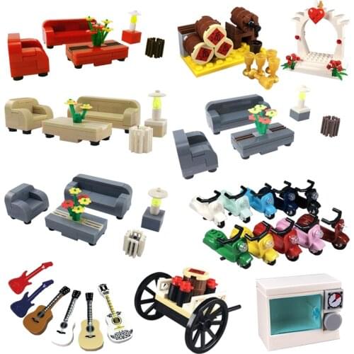 Creator City Television Furniture Model Gifts Accessories TV DIY MOC Toys For Children Kids Home Cities Building Blocks Toy Kits