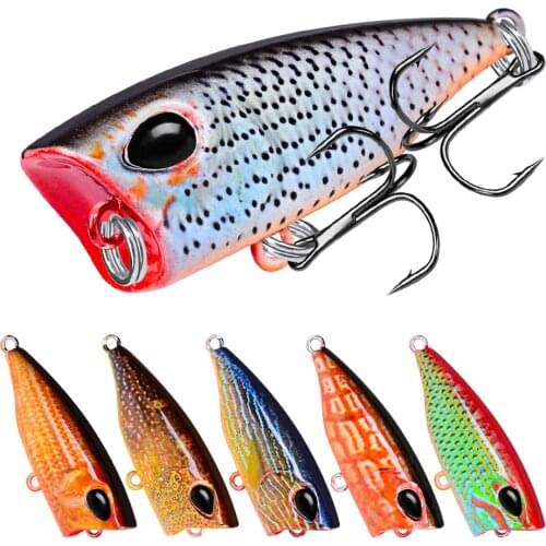 1 Pcs 4.2cm 3.5g Popper Fishing Lure Artificial Fishing Bait Crankbait Wobblers High Carbon Steel Hook Fishing Lures