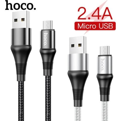 Hoco 2.4A Micro USB Cable Quick Charge USB Data Cable for Android Mobile Phone USB Charging Cord for Samsung Xiaomi Huawei