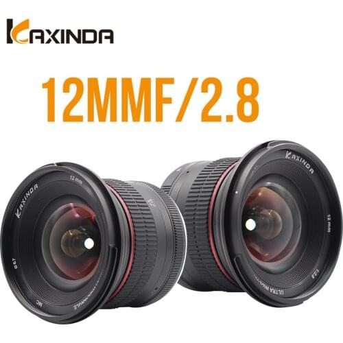 KAXINDA 12mm F2.8 Ultra Wide Angle Lens for Sony E-mount APS-C Mirrorless Cameras Manual Focus Prime Fixed Lens WITH Lens Hood