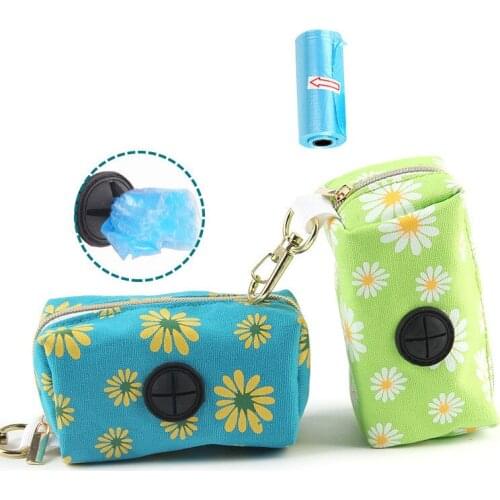 Pet Dog Poop Bag Dispenser Pick-Up Bags Holder with Rope Outdoor Cleaning Waste Garbage Box Waste Bags Cleaning Pet Supplies