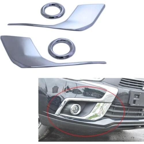 4pcs Front Fog Lamp Light Cover For Mitsubishi ASX 2016 2017 Exterior Accessories ABS Chromium Styling