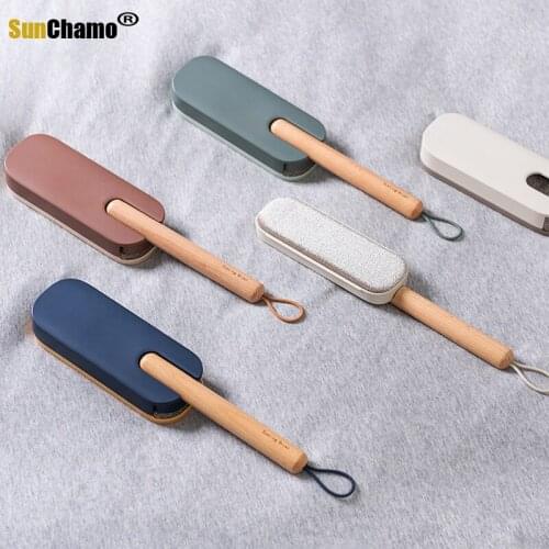 Lectrostatic Adsorption Dust Removal Brush Beech Handle Lint Rollers Pet Hair Remover Home Cleaning Accessories For Clothes Bed