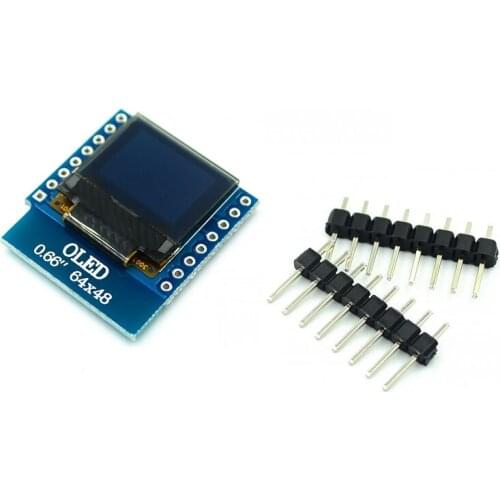0.66 inch OLED Display Module for WEMOS D1 MINI ESP32 Module Arduino AVR STM32 64x48 0.66" LCD Screen IIC I2C OLED Module