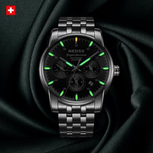 2021 New Arrvials Luxury Brand Mechanical Wristwatch For Men Steel Tritium Luminous Sapphire 100M waterproof Relojes Hombre