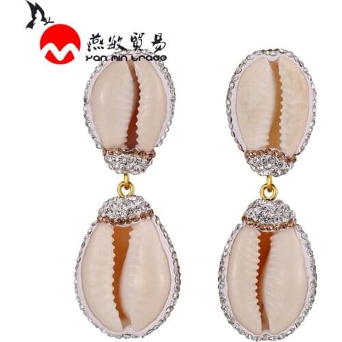 New Irregular Earrings Zinc Alloy Sea Beach Shell Earrings For Women Long Drop Earrings 2020 Fashion Jewelry Wedding Party gifts