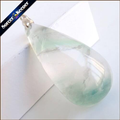 Wholesale Real 100% Natural Rainbow Fluorite Crystal Polished Mineral Specimen Polished Reiki Healing Pendant Necklace QS692