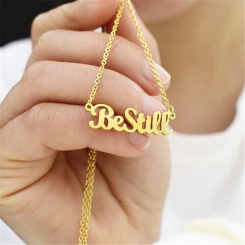 Europe And The United States Cross-Border Style Be Sell Like Cakes, The Letter Necklace Personality Stainless Steel Chai