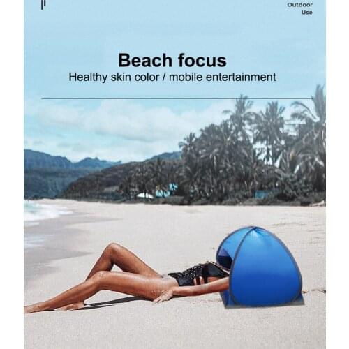 Lazy Headrest Tent Tent With Pockets On Both Sides Of The Pop-Up Reserved Hole Outdoor Automatic Quick-Opening Beach Shade Tent