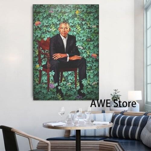 The great leader Obama Portrait Art Prints Wall Art Poster Canvas Painting Wall Pictures for Living Room Decor