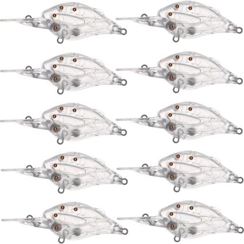 Fishing Hard Lure ABS Crankbait Minnow Popper VIB Pencil Groupfish DIY Unpainted Blank Fishing Baits KO Wobblers with Rattles