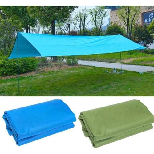 Waterproof Tarp Tent Outdoor Waterproof Sunshade Anti-uv Tent Cloth Cloth Sunscreen Shade Courtyard Sun Cover Rain Beach Ga E3Z3