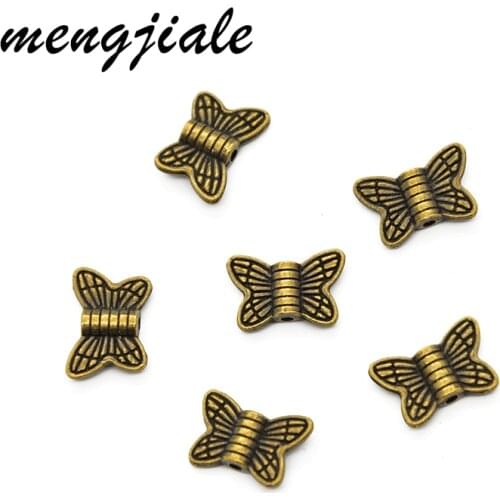 15pcs Antique Bronze Butterfly Charms Beads Zinc Alloy Metal Spacer Beads For DIY Handmade Jewelry Accessories Making 17*11mm