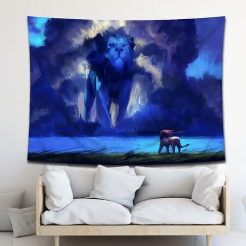 3d Printing Tapestry Macrame Wall Hanging Decoration for Home Disney The Lion King Children Bedroom Tapestry Wall Blanket Supply