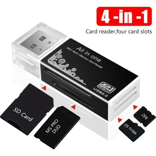 4 In 1 USB 2.0 Type C micro USB OTG Micro SD Adapter TF SD Smart Memory CardReader Universal For Samsung Huawei SD Card Reader