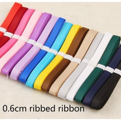 5Meters/lot) 6mm Grosgrain Ribbon Plain Colors Rib Belt Ribbon DIY Handmade Jewelry Gift Packaging Accessories Decoration