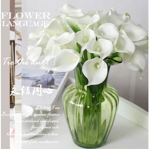 50pcs Mini Size PU Calla Lily Real Touch Flower Artificial Flowers for Wedding Decoration Party Flower for Gift/Home Decor 2016