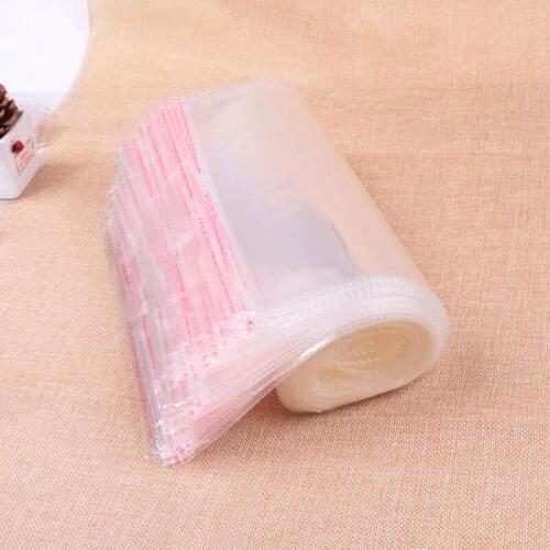 500pcs 20x28cm+4cm White Clear color Plastic Self Adhesive Poly Pack Opp bags packaging pouch for Food Gift Cloth Packing