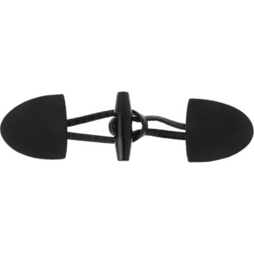 6 Pairs Leather Horn Toggle Closure Buttons Coat Jacket Duffle Sewing DIY Apparel Crafts