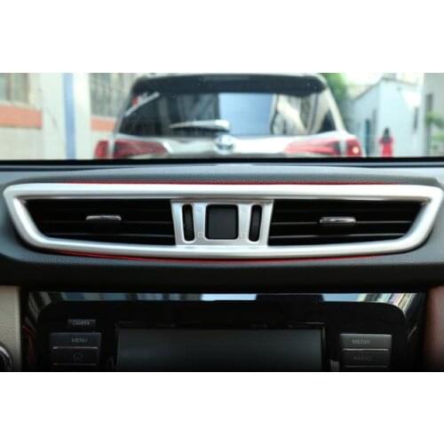 ABS Chrome Plastic Car Sticker Middle Air Vent Outlet Cover Trim Sticker Accessories For Nissan X-Trail T32 2017-2020 C524