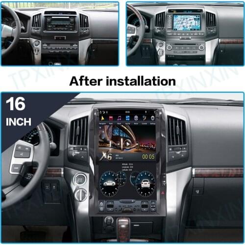 For Toyota Land Cruiser LC200 2008-2015 Android Car Stereo Car Radio with Screen Tesla Radio Player Car GPS Navigation Head Unit