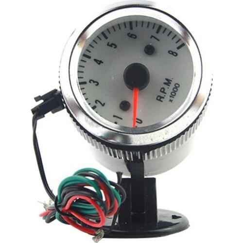 Automobile Tachometer 2 Inches 52mm 12V Blue LED Bar Turbo Boost Gauge Tachometer with Sensor for Cars Car Styling