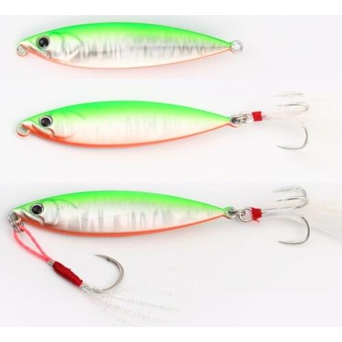 BATTLEBASS 3D printing laser artificial bait with metal jigging spoon for fishing jigging bait in sea fishing boat Mustad hook