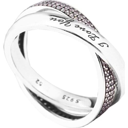 CKK Ring Pink Sweet Promise Rings for Women Men Anillos Mujer 925 sterling silver 925 Jewelry Wedding Aneis hombre