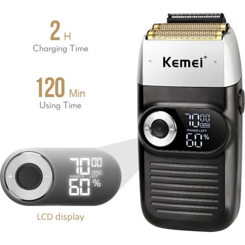 Electric Shaver Single Blade Floating Head Portable Waterproof Razor LCD Liquid Crystal Display Mens USB Rechargeable Shavers