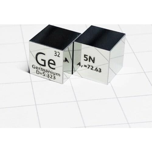 Germanium Ge Cube Metal Polished Element Collection Germanium Target Science Experiment 10x10x10mm for Research and Development