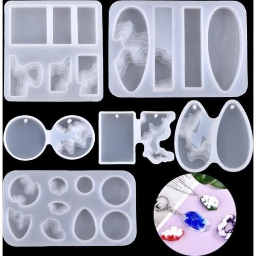 Pendant Silicone Mold For Epoxy Resin Mold DIY Jewelry Making UV Resin Mold Necklace Earring Pendant Jewelry Tools Casting Molds