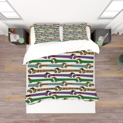 Abstract Animal Pattern Duvet Cover Polyester Microfiber Bedclothes 2/3pcs Bedding Set Printing Quilt Cover with Pillowcases