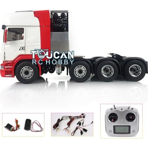 Hercules Painted Sca Cab LESU 1/14 Metal 8*8 Chassis Tractor Truck W/ Radio Sound Light ESC THZH0621-SMT3