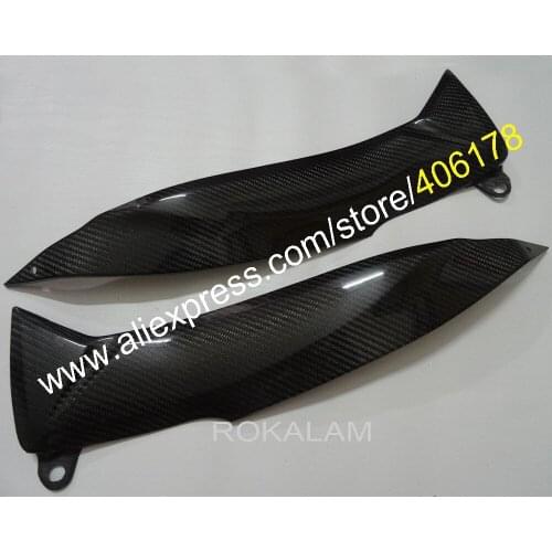 Hot Sales,2 x Carbon Fiber Tank Side Covers Panels Fairing For Suzuki GSXR1000 09 10 11 12 13 14 15 K9 Tank Side Cover Panel