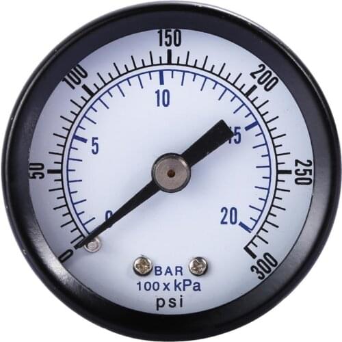 Bar Air Pressure Gauge 0-20Bar / 0-300 PSI Manometer Double Scale For Air Compressor Iron