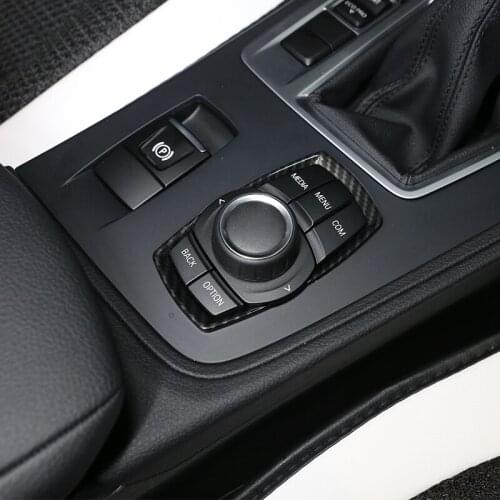 For BMW 118i 120i 125i New 1 2 3 4 Series F20 F30 F31 F33 F35 GT Carbon Fiber ABS Chrome Multimedia Switch Sequin Trim