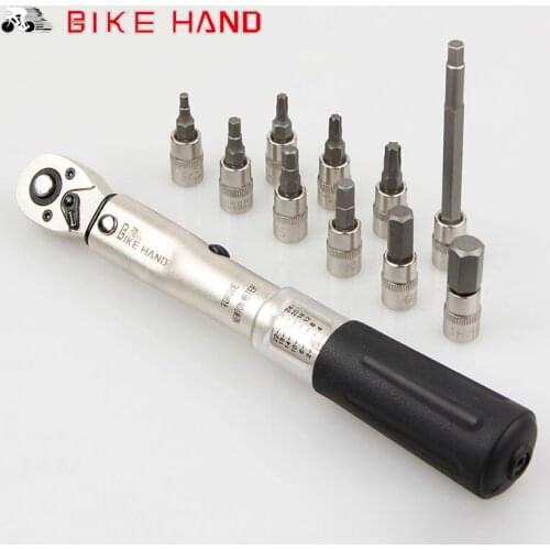 BIKEHAND Bicycle Repair Tools Kit Bike Torque Wrench Allen Key Tool Socket Set Road MTB Bike Tools 1/4'' Torque Fix Set 2-24 NM